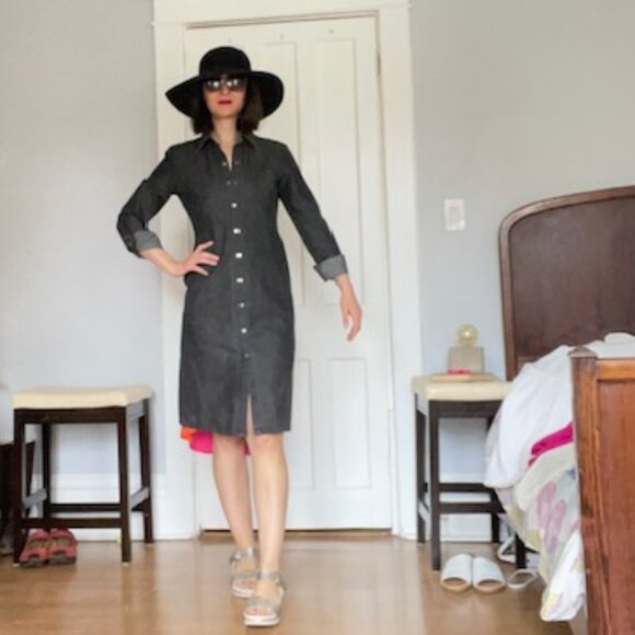 Long Denim Jean Jacket Jacob 90s - Picture 1 of 15